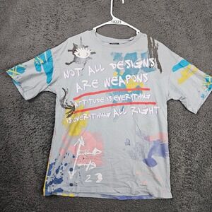 MOMBERT‎ Graphic Print T-Shirt Mens Medium Short Sleeve Cotton Casual